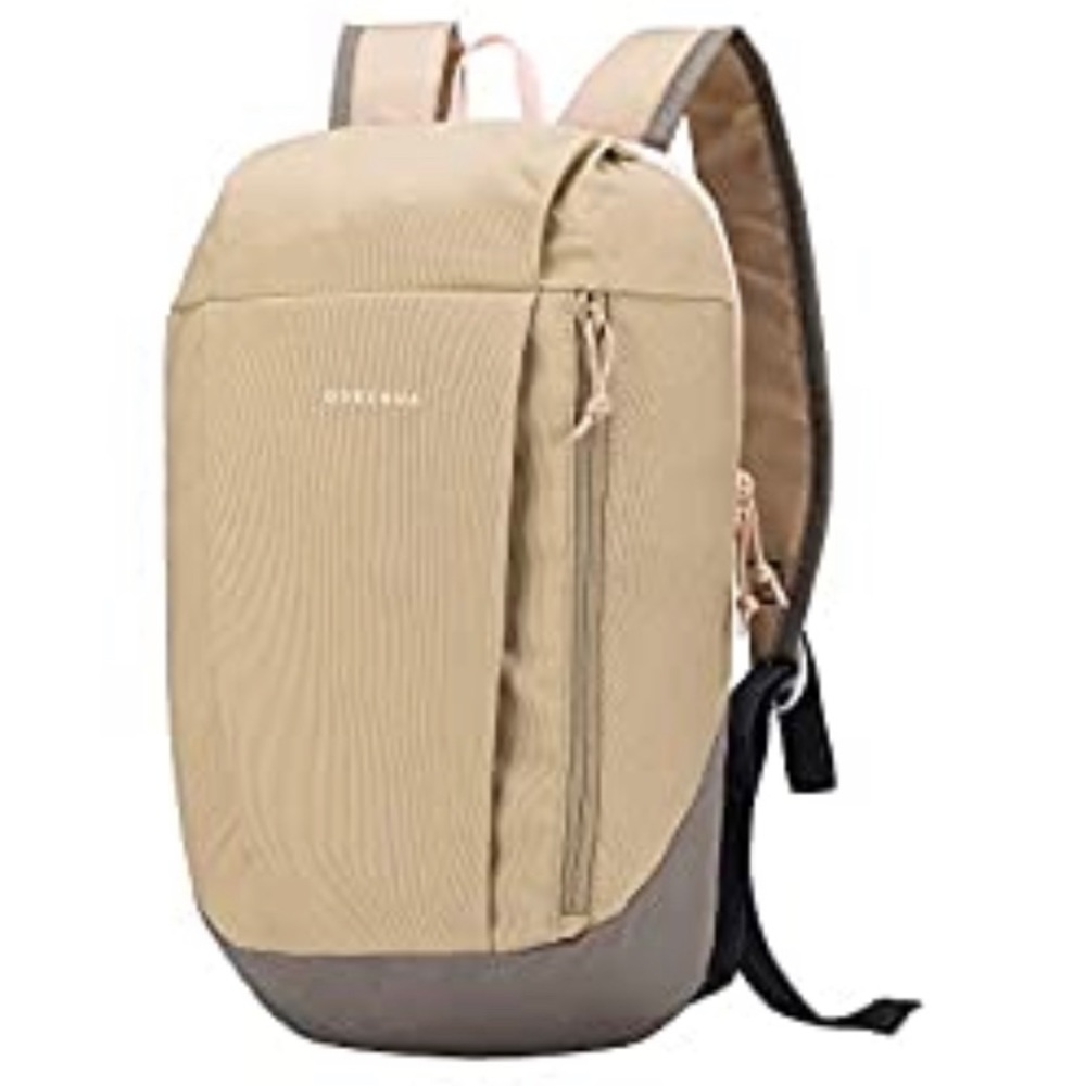 🌿 Decathlon Quechua beige pink medium lightweight traveling hiker backpack